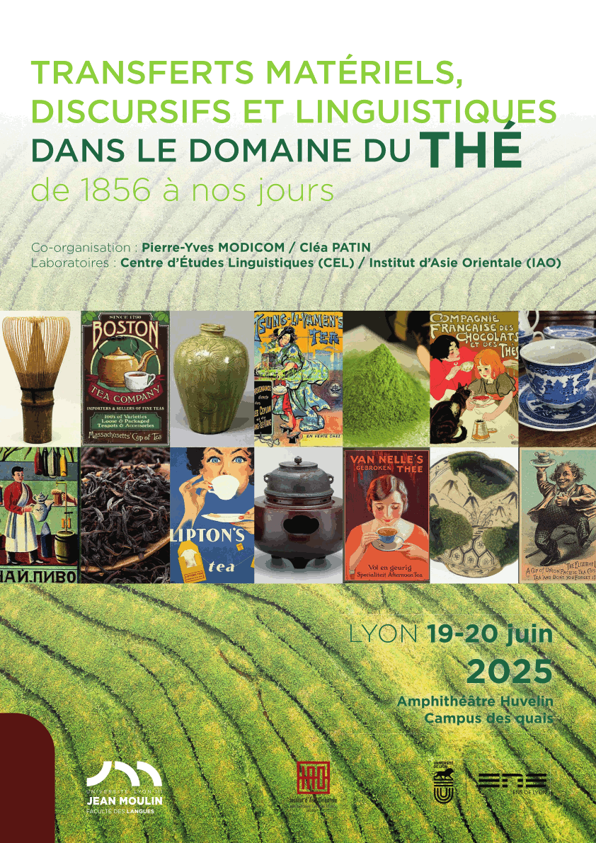 Colloque "Transferts... dans le domaine du thé..." - 19 et 20 juin 2025 - Université Lyon 3